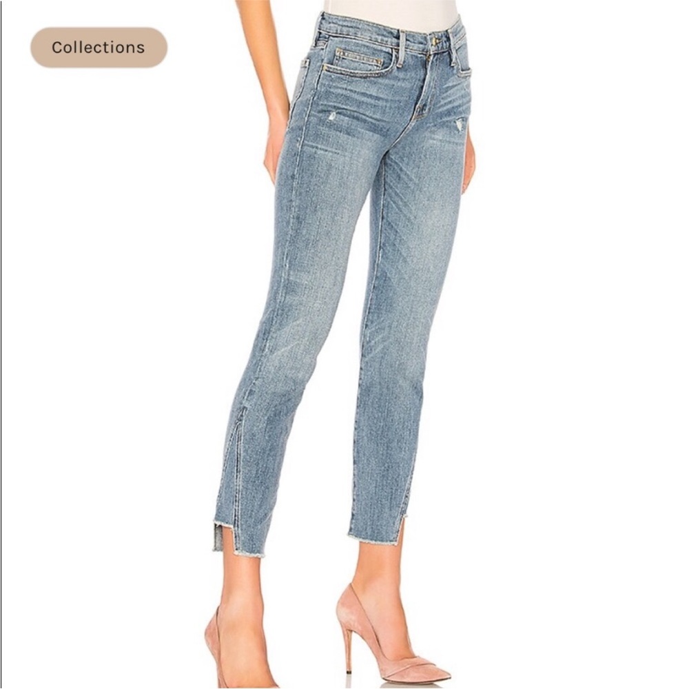 Frame Le High Straight Jeans, Beaudry Distressed Step Hem, 24